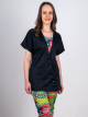 Tunique encolure V plastron imprimé santafé KYM
