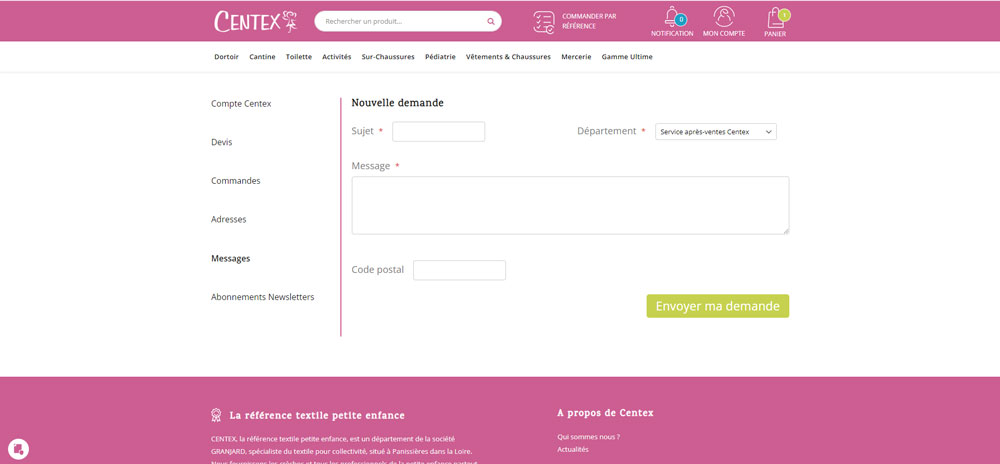 Centex créer un compte